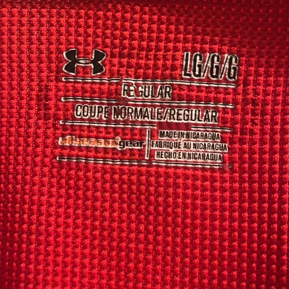 Men’s Large Red Under Armour thermal long sleeve shirt - Picture 2 of 3